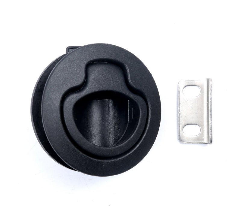 Thorn Boat Slam Latch 2 inch Flush Pull Black Plastic Nylon Latch Handle for RV Boat Marine Deck Hatch 1/2'' Door Cabinet Hardware(4 PCS) - Image 3